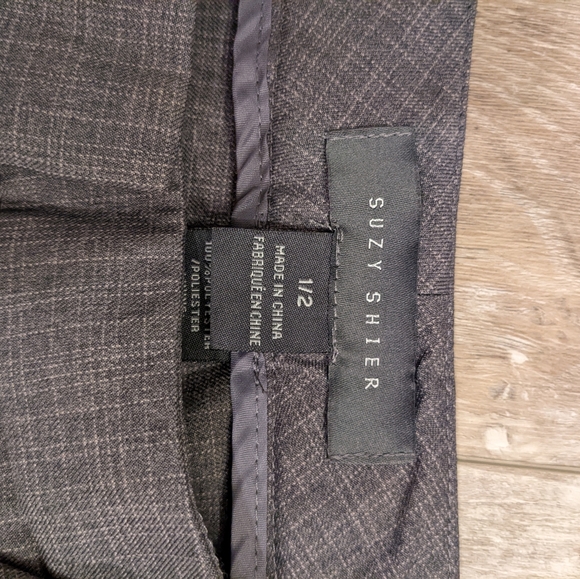 NWT, Suzy Shier, Plaid High Waisted Dress Pants, Size 1/2 - Picture 2 of 3